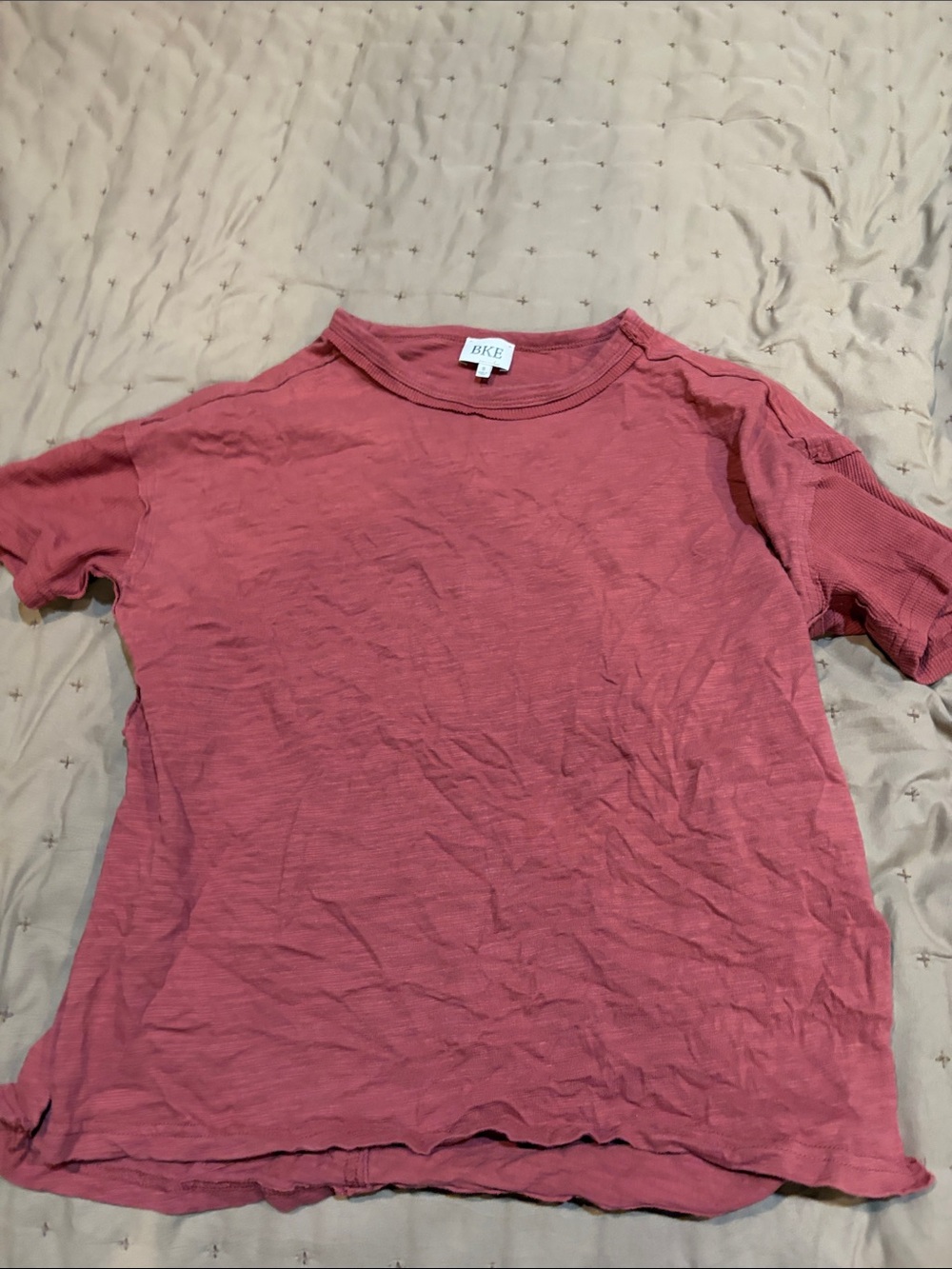 BKE Women's Short Sleeve Crewneck Tee in Dusty Rose